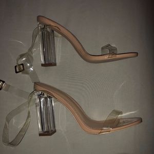 Lulus Clear Block Heel Shoes